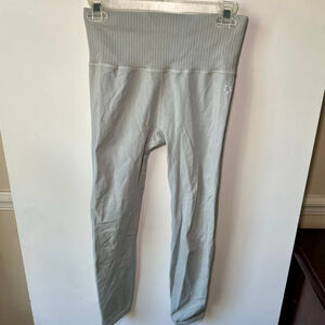 Women's Free People Light Gray Ribbed Waist Leggings M/L